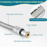 Shower Hose Extra Long 79 inches Long Shower Head Hose Replacement Stainless Steel Shower Head Extension Hose Flexible and Durable Shower Pipe with Brass Insert and Nut